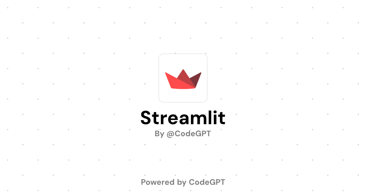Streamlit - CodeGPT image.